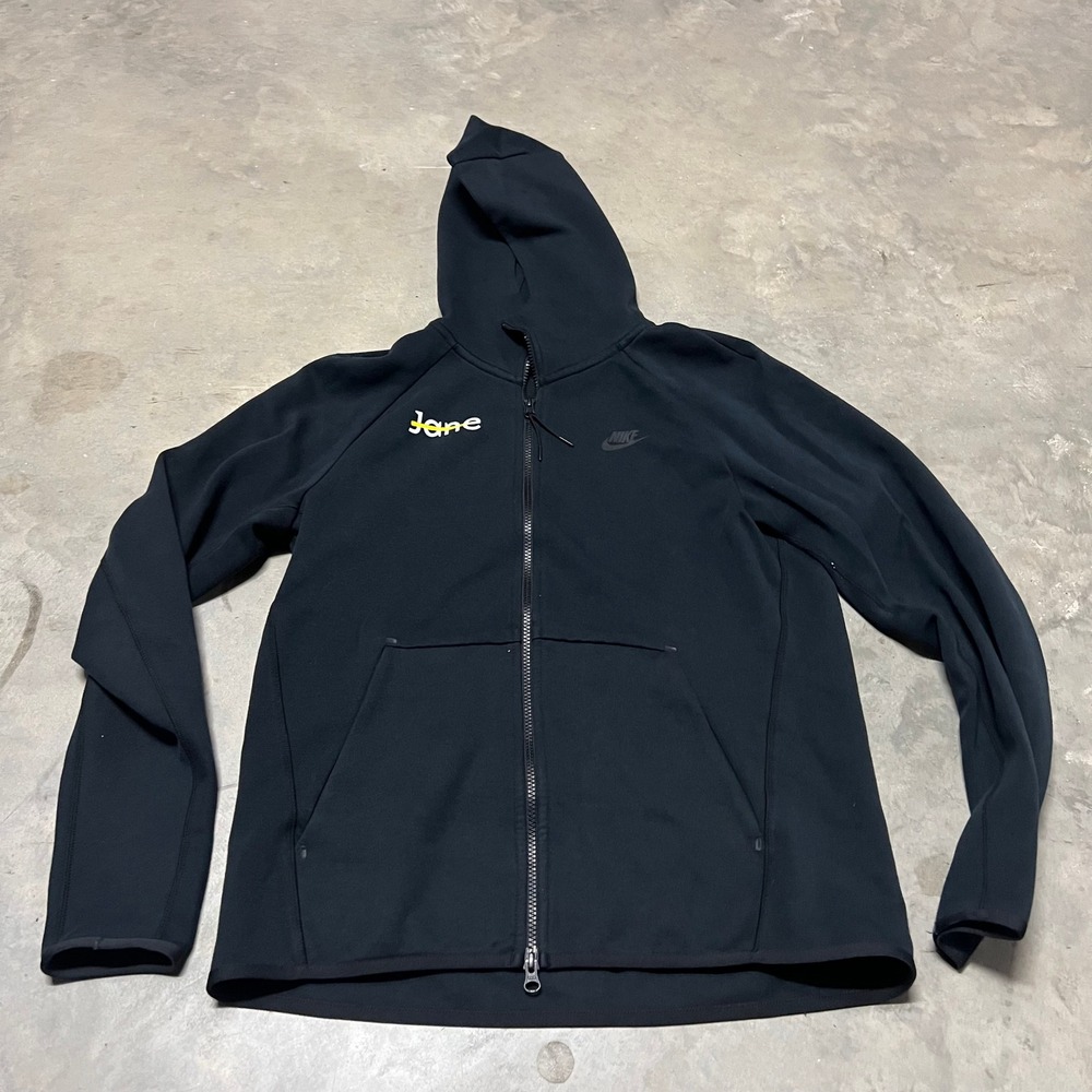 Nike Tech Fleece Full Zip Hoodie Mens Medium Tall Black 928483-010 Jane Logo